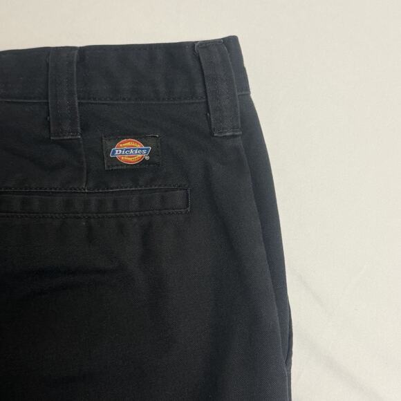 Dickies Mens Black Chino Work Pants Size 36UL Regular Fit-Cargo Zipper Pockets - Picture 4 of 14